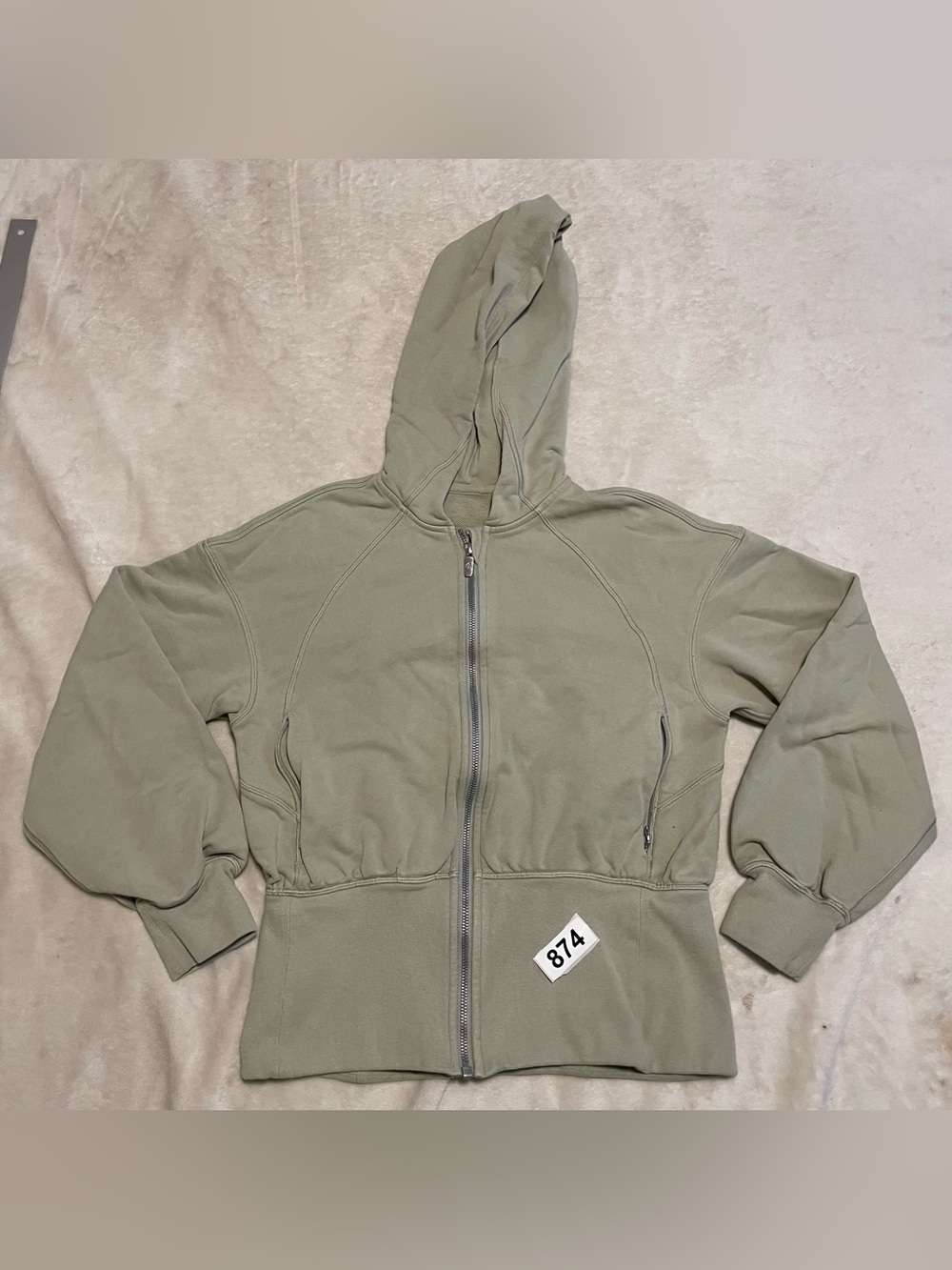lululemon athletica Olive Green Zip Hoodie Vest